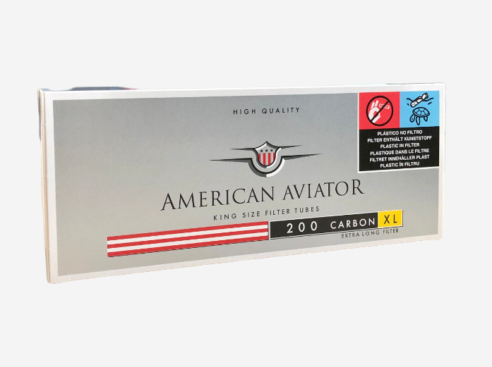 Гильзы American Aviator Carbon XL для самокруток с белым фильтром, 84/8,1/24, 200 шт.  #1