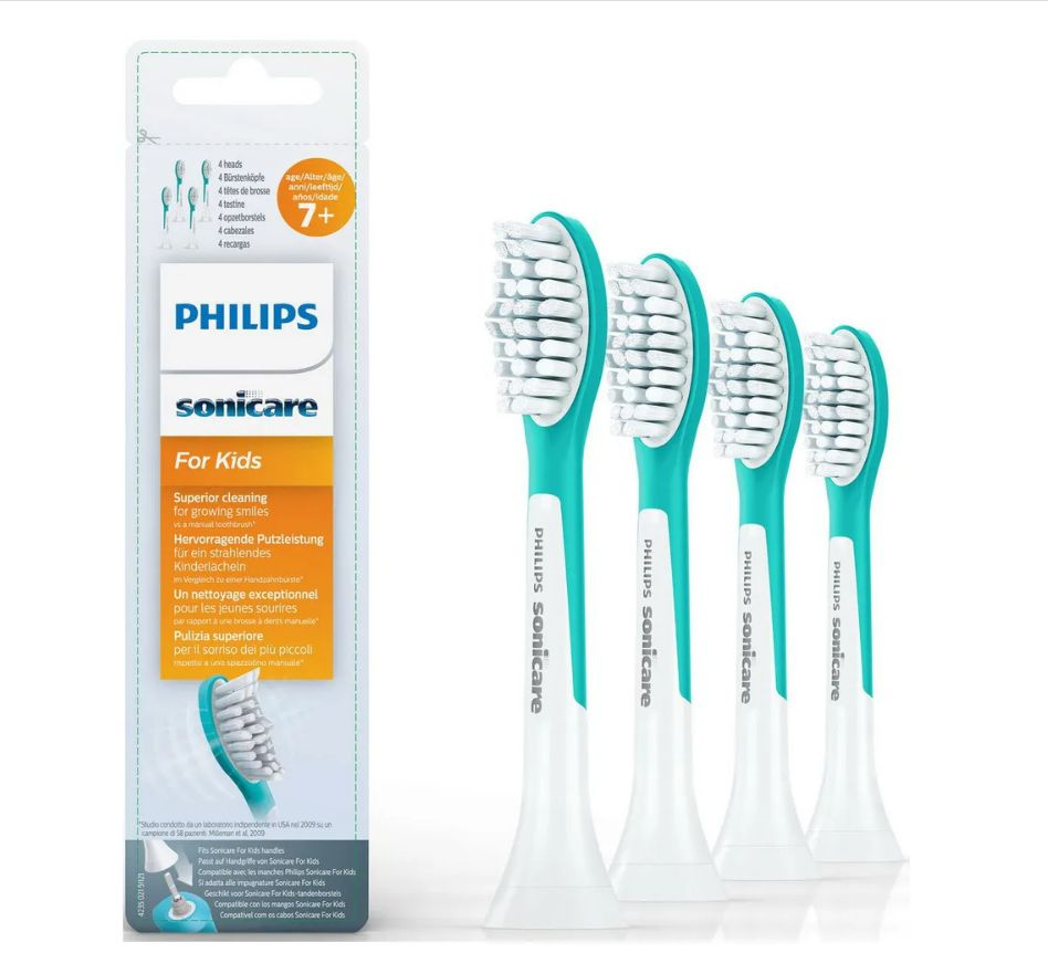 Насадки для электрической зубной щетки Philips Sonicare Kids HX6044/33 для детей (7+), для бережного #1