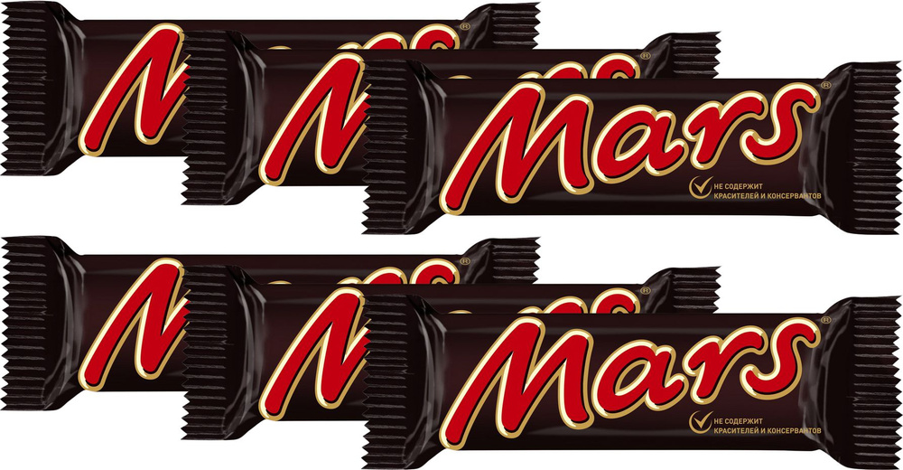 Шоколадный батончик Mars, комплект: 6 упаковок по 50 г #1