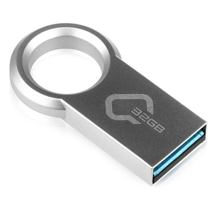 Флешка Qumo Ring, 32 Гб, USB3.0, металлик #1