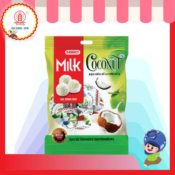 Натуральные кокосовые конфеты 350г. Dahaco Milk Coconut Keo Deo Sua Dua Vietnam  #1