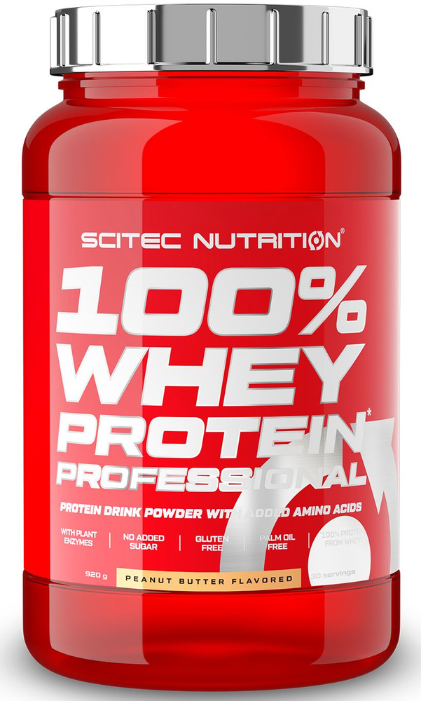 Протеин сывороточный Scitec Nutrition 100% Whey Protein Professional 920 г арахисовая паста  #1