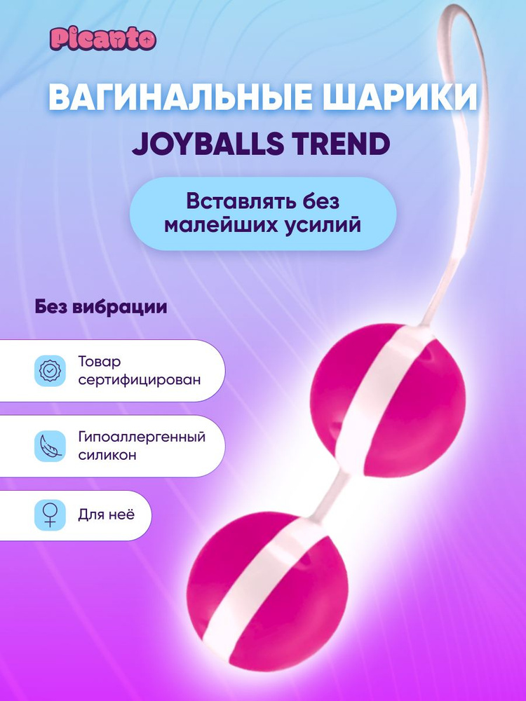 Вагинальные шарики Joy Division Joyballs trend, тренажер Кегеля, для упражнения Кегеля, розово-белые, 2 шарика — купить в интернет-магазине OZON с быстрой доставкой