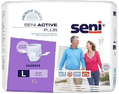 Seni Active Plus, трусы впитывающие (L), 10 шт. #1