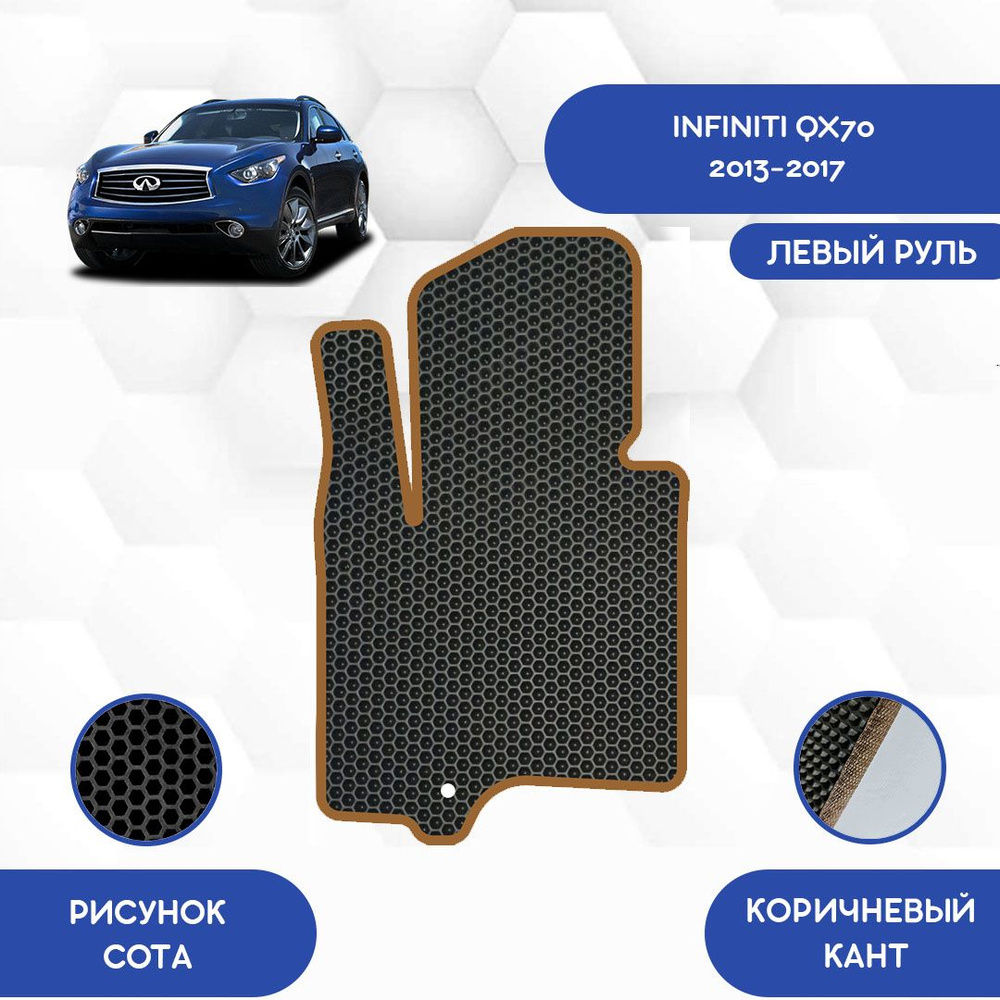Коврики в салон автомобиля SaVakS Infiniti QX70 2013-2017 С левым рулем ...