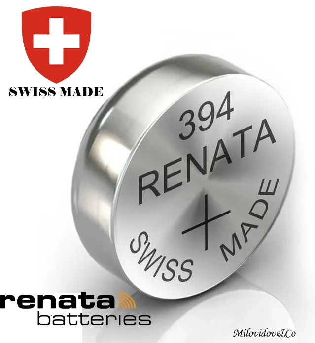 Renata Батарейка 394 (SR45), Серебряно-цинковый тип, 1,55 В, 1 шт #1