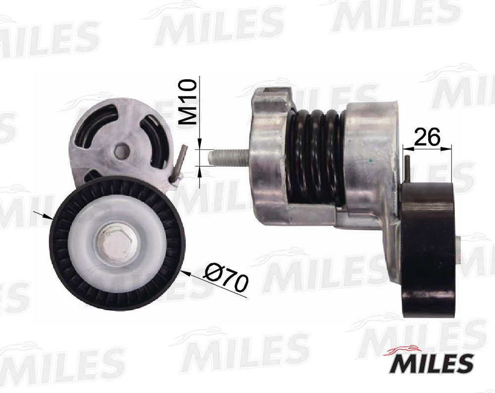 Натяжитель ремня, клиновой зубчатый ремень Miles AG00044 #1