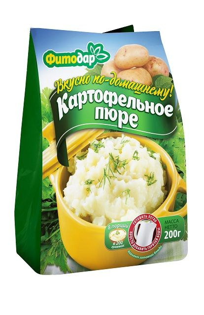 Картофельное пюре "Фитодар" натуральное 400г. (200г х 2 шт) #1