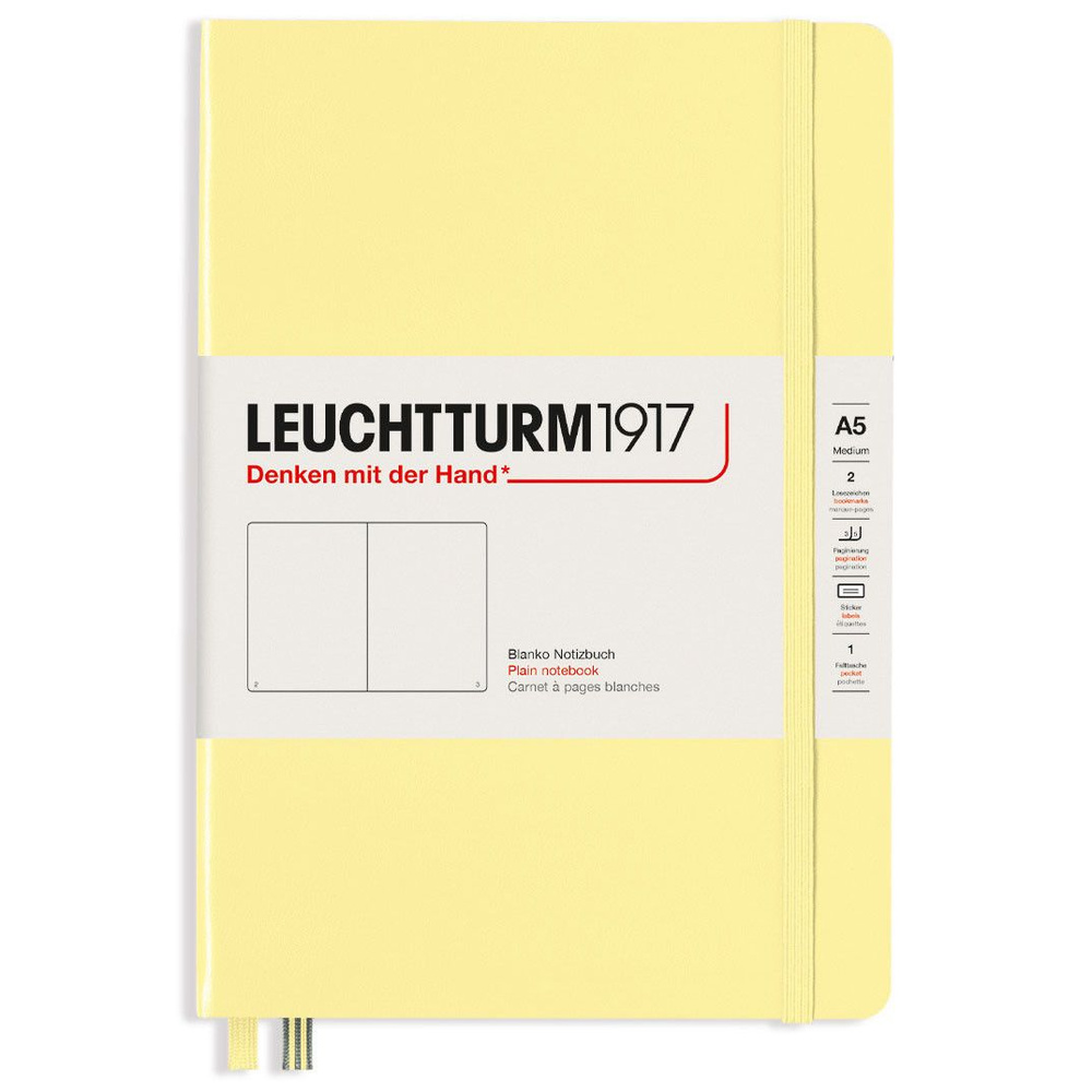 Записная книжка Leuchtturm Medium A5 Vanilla твердая обложка 251 стр, 365486  #1