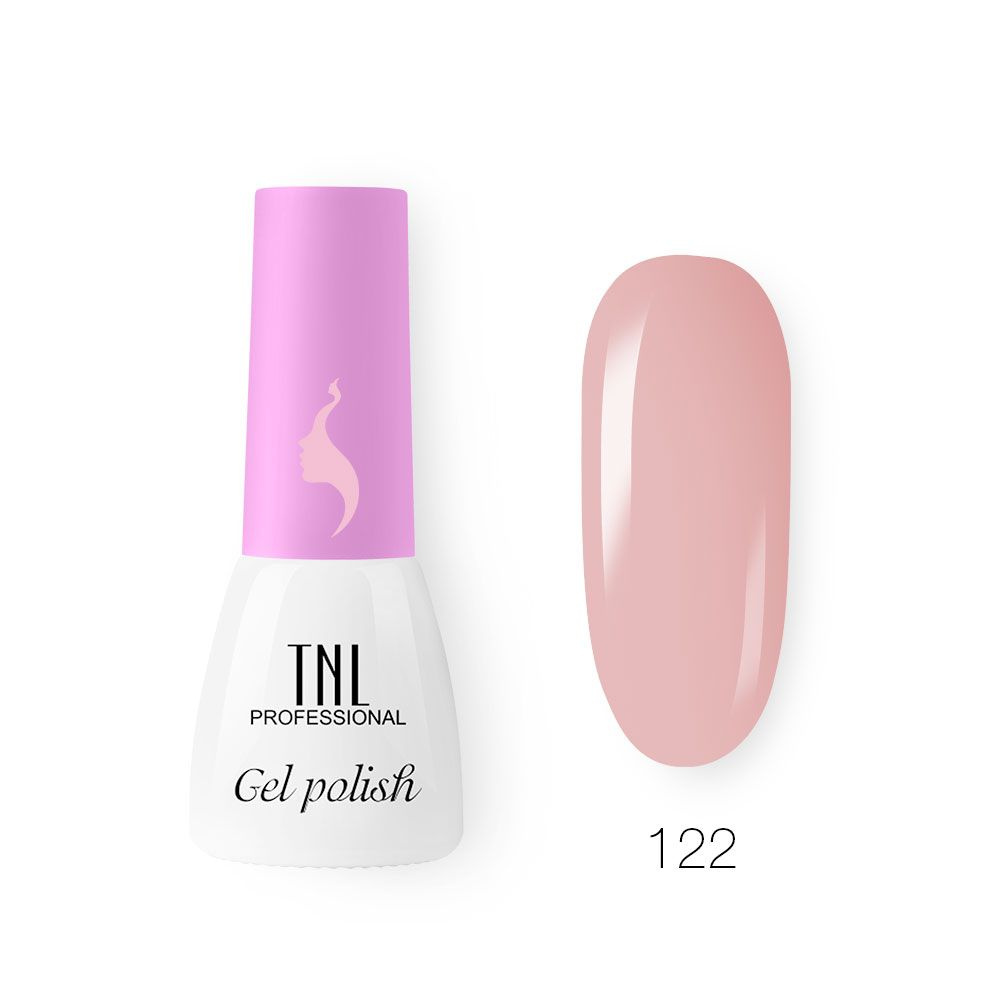 Гель лак для ногтей бежевый нюдовый розовый TNL 8 Чувств Mini №122 (3,5 мл.)  #1