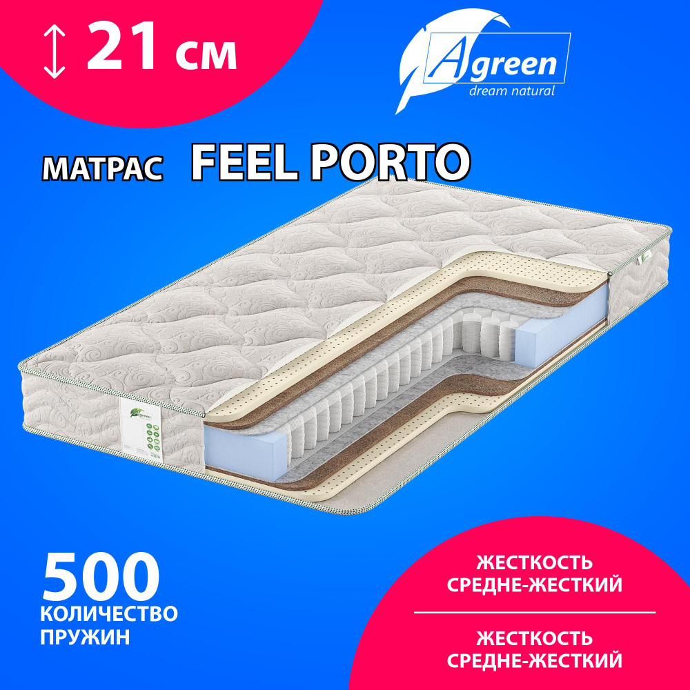 Матрас Agreen Feel Porto, Независимые пружины, 200х200 см #1