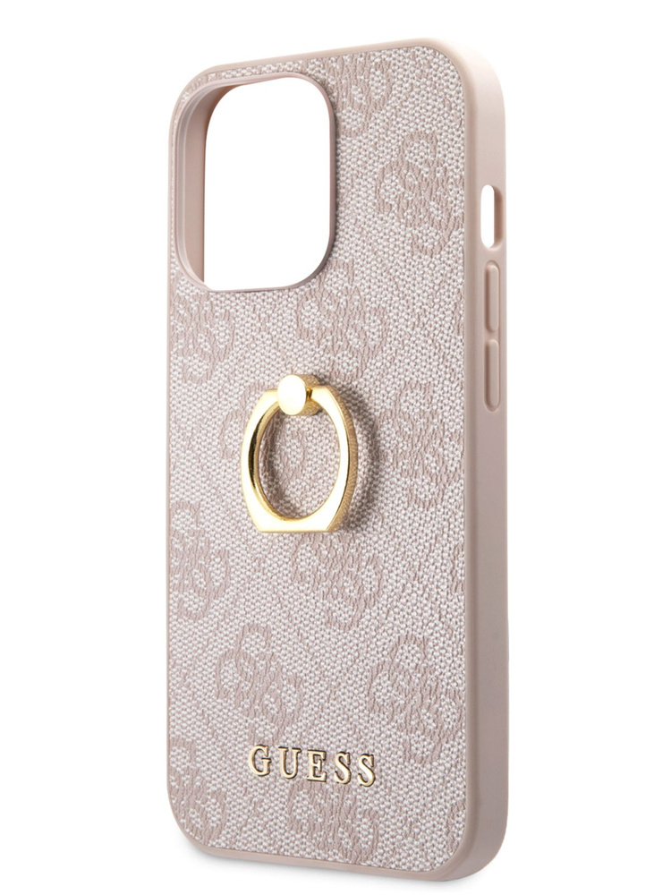 Чехол Guess PU Ring накладка на iPhone 14 Pro Max / для Айфон 14 Про Макс / бампер / кейс из экокожи #1