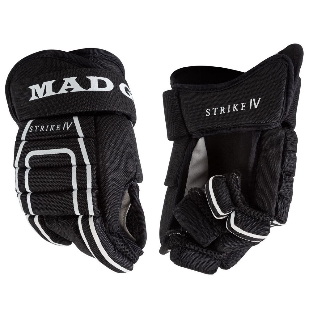 Хоккейные перчатки MAD GUY Strike IV SR 13'' черные #1