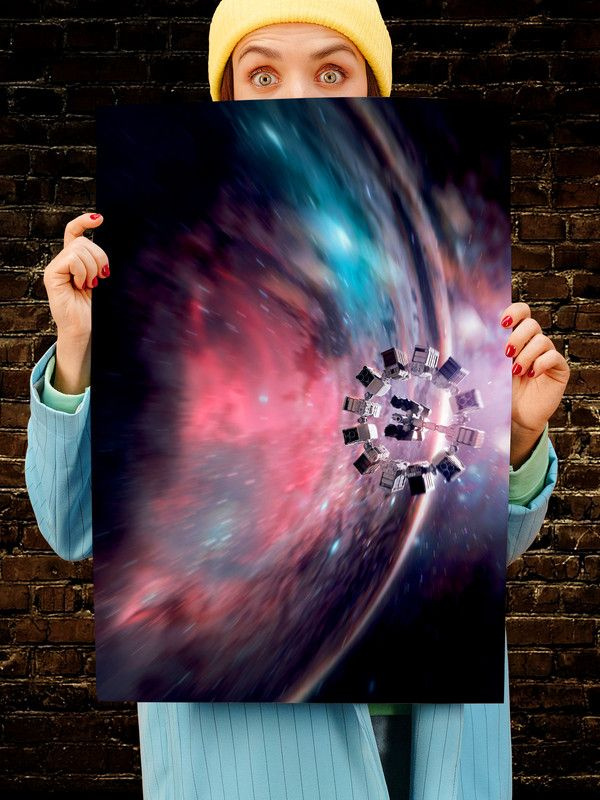 Постер интерьерный Интерстеллар, 70х46 см. Матовый яркий. Interstellar Космос  #1