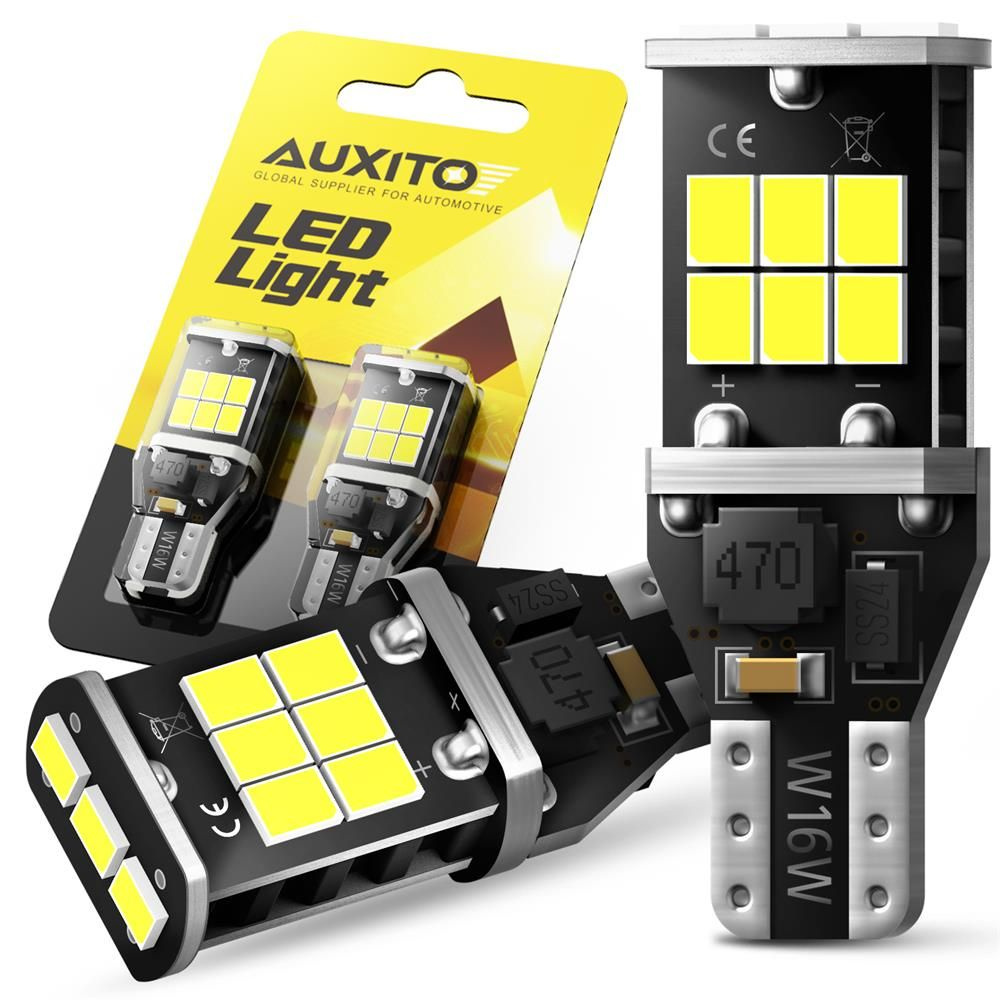 AUXITO Лампа автомобильная T15/W16W, 2 шт. арт. SERIEST15WHITE #1