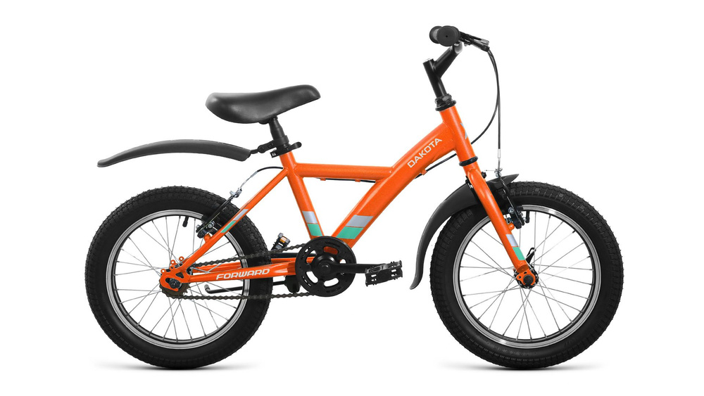 Велосипед детский DAKOTA 16 (16" 1 ск.) 2022, ярко-оранжевый/бирюзовый, RBK22FW16577  #1