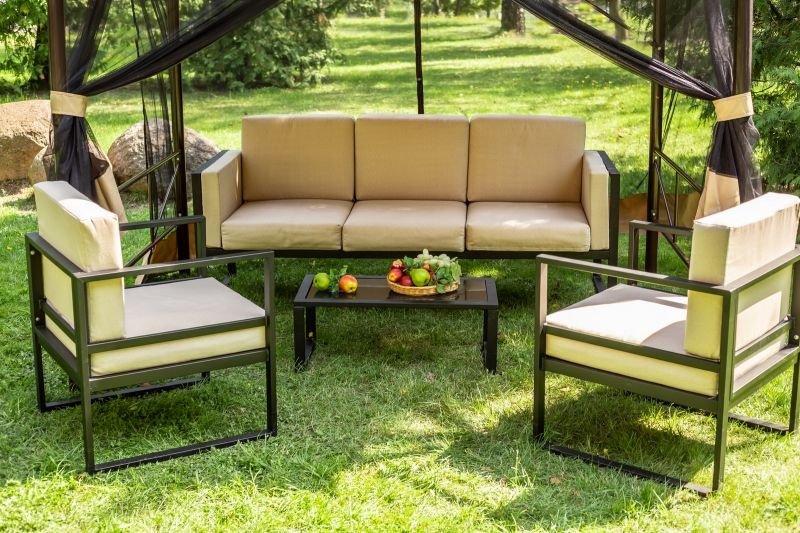 Набор дачной садовой мебели OLSA Мишель с1502 / стол / диван / 2 кресла / бежевый  #1