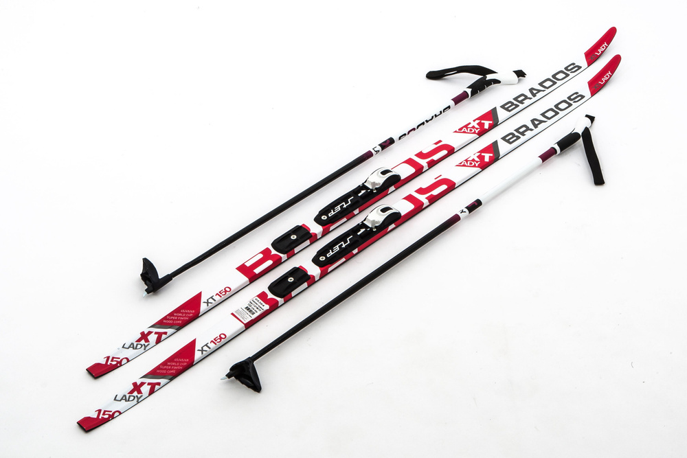 Лыжный комплект NNN с палками и креплением STC - 150 см STEP XT Lady / с насечками  #1