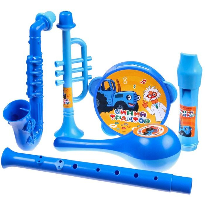 Музыкальные инструменты "Синий трактор", в наборе 5 предметов  #1