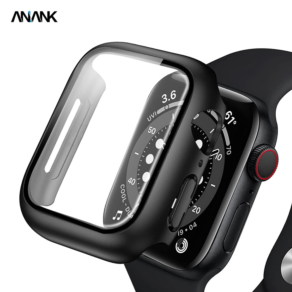 Защитное стекло с бампером ANANK Screen Guard Apple Watch 44 mm черный #1