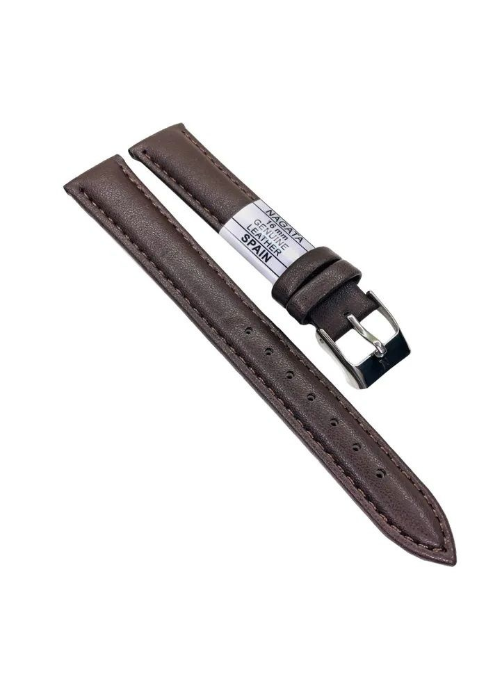 Ремешок для часов Nagata Leather, цвет коричневый, 16 мм, 1 шт #1