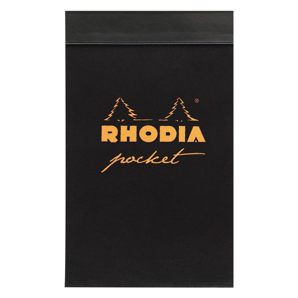 Карманный блокнот Rhodia Pocket Pad, 7,5х12, клетка, 80 г, Черный #1