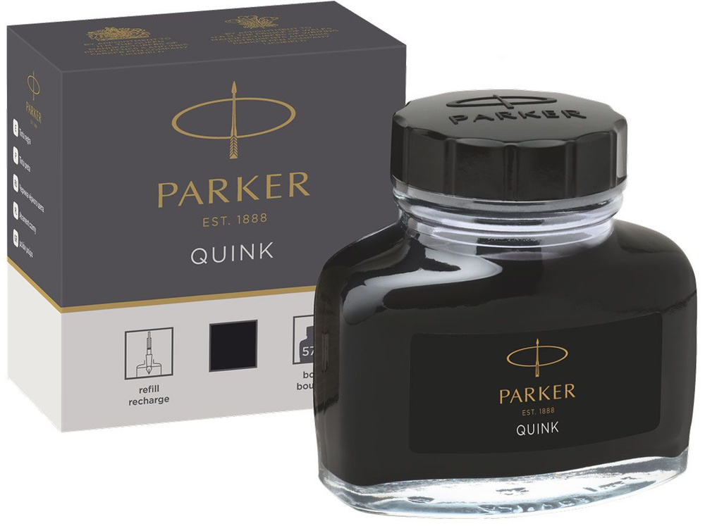 Parker Чернила для перьевых ручек Quink цвет черный #1