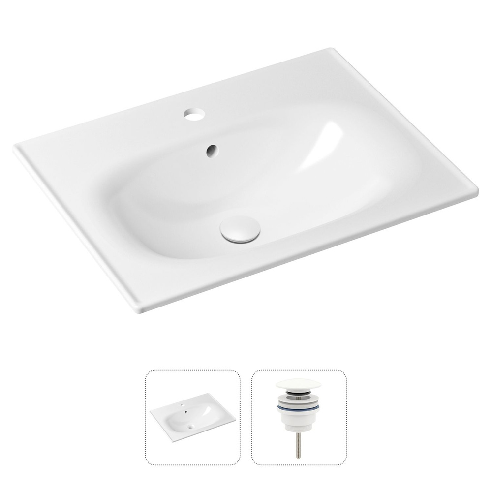 Врезная раковина для ванной Lavinia Boho Bathroom Sink 21520877 в комплекте 2 в 1: умывальник белый из #1
