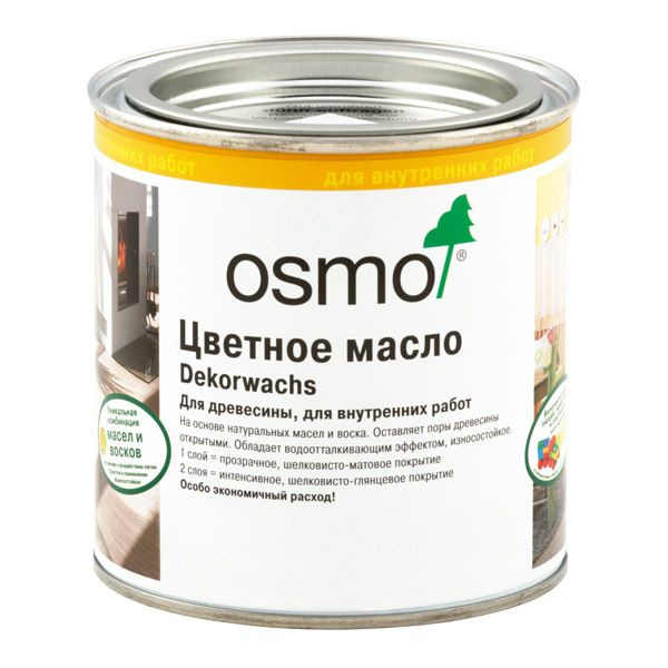 OSMO/ОСМО, Масло-воск, 3132 Серый, 0,75 л. #1