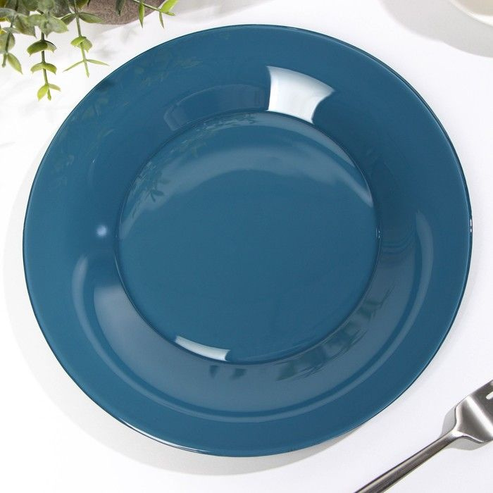 Тарелка обеденная "Дымчатый аметист",  25 см, цвет синий #1