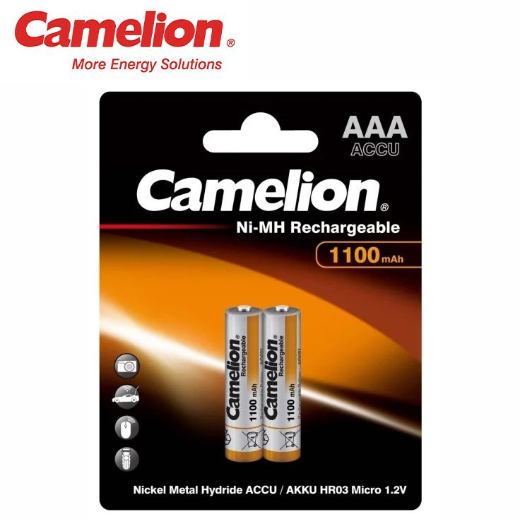 Camelion Аккумуляторная батарейка AAA, 1,2 В, 1100 мАч, 2 шт #1