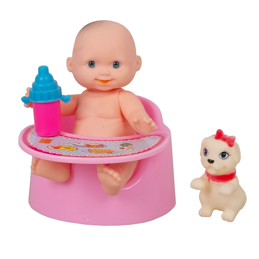 Кукла малышка ПУПС 9 см, малыш младенец, пластик, игрушка в дорогу, подарок девочке W800-76 в пакете #1