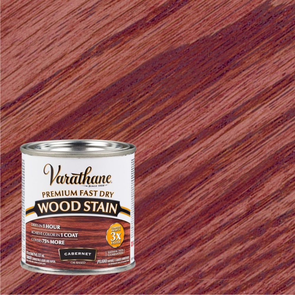 Масло для дерева Varathane Fast Dry Wood Stain 0.236 л., каберне Cabernet #1