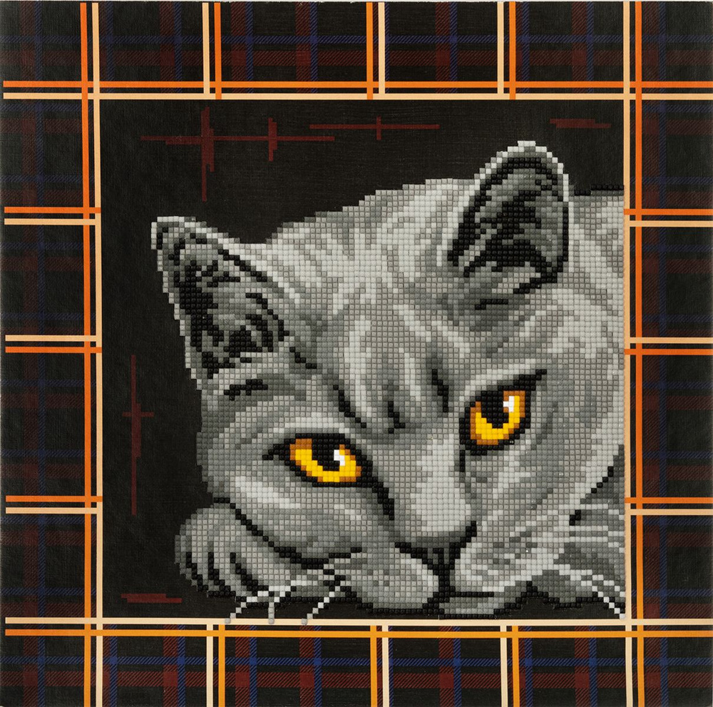 Набор ФРЕЯ кристальная (алмазная) мозаика ALBP-292 постер "Британская кошка"30х30 см  #1