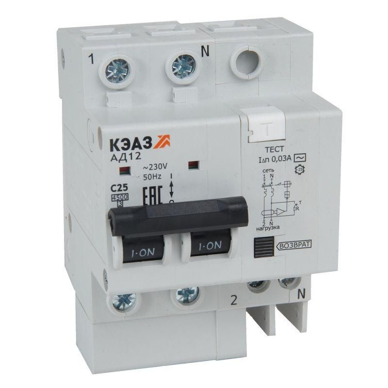 Выключатель автоматический АД12-22C16-АC-УХЛ4 дифференциального тока с защитой от сверхтоков (2P C16 #1
