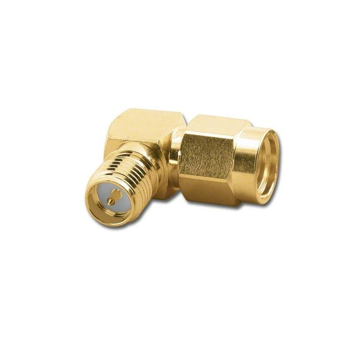 Переходник SMA / RP-SMA connector (папа-мама) 36 ВЧ-адаптер угловой резьба FPV 5.8G 14Dbi 1PC 2.4G 5G #1