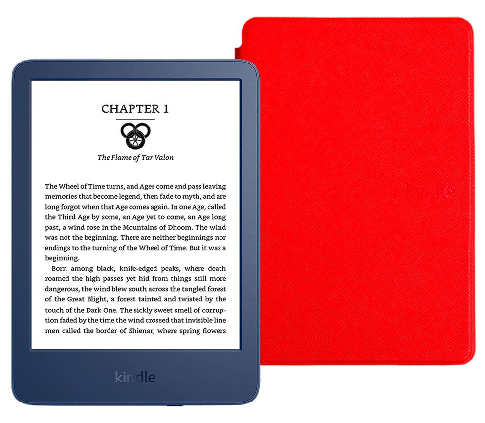 Amazon Kindle 6" Электронная книга 11 (16Gb) SO Denim + обложка ReaderОNE, красный  #1