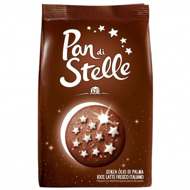 Pan di Stelle Печенье  сахарное с какао и шоколадом #1