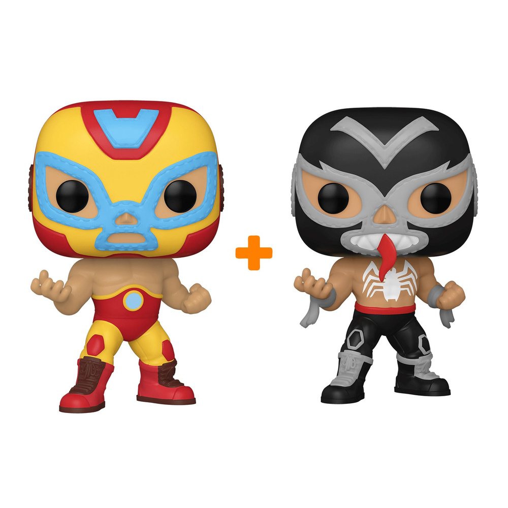 Набор фигурок Marvel Lucha Libre Edition El Heroe Invicto Iron Man + El Venenoide Venom #1