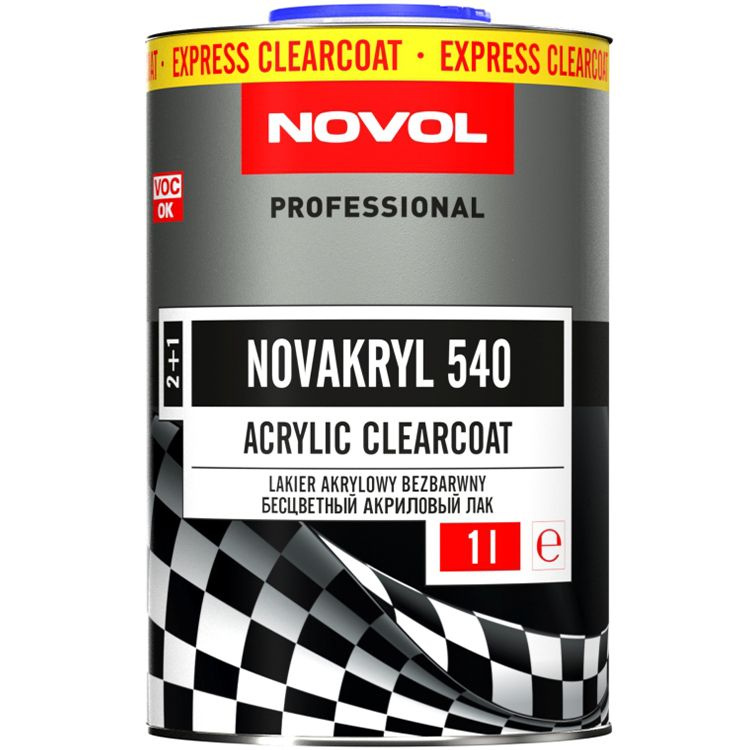 NOVOL NOVAKRYL 540 Бесцветный акриловый лак (1,00 л) + Отвердитель NOVOL H5140 (0,5 л)  #1