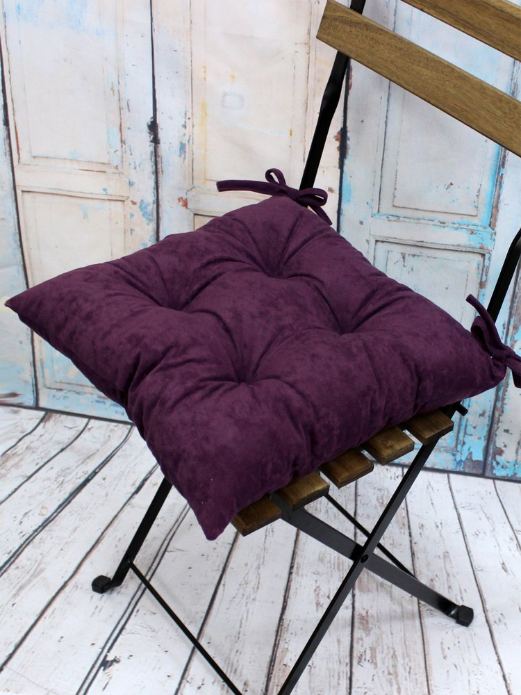 Подушка для сиденья МАТЕХ VELOURS LINE 42х42 см. Цвет фиолетовый, арт. 30-560  #1