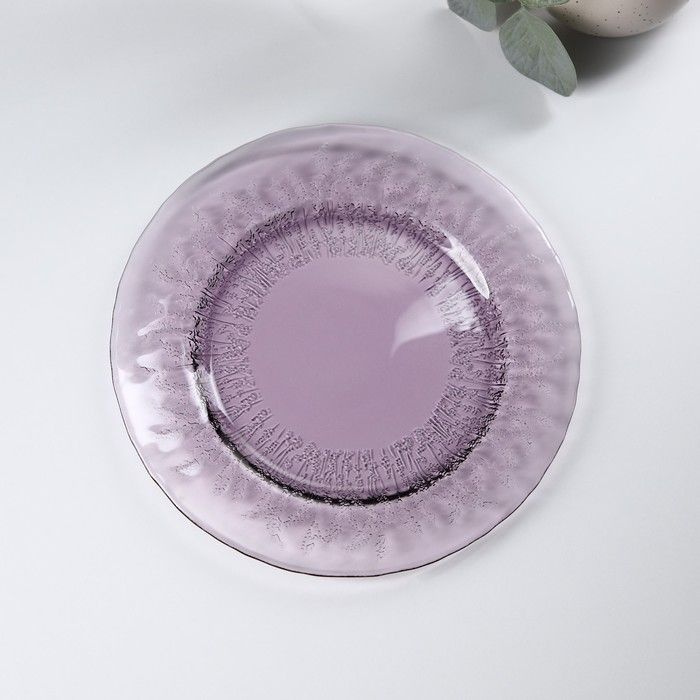Тарелка десертная Magistro "Французская лаванда", d-21 см, цвет фиолетовый  #1