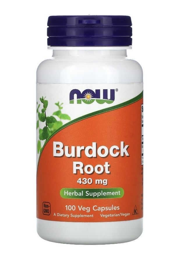 Корень лопуха Нау, Burdock Root Now Foods. 430 мг, 100 капсул #1