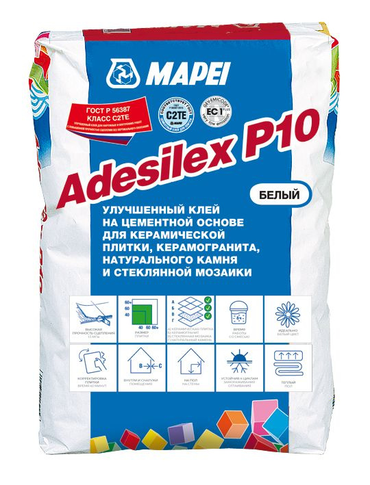 Mapei Adesilex P10/Мапей Адесилекс П10, 25 кг,Белый,клей для стеклянной,керамической и мраморной мозаики #1