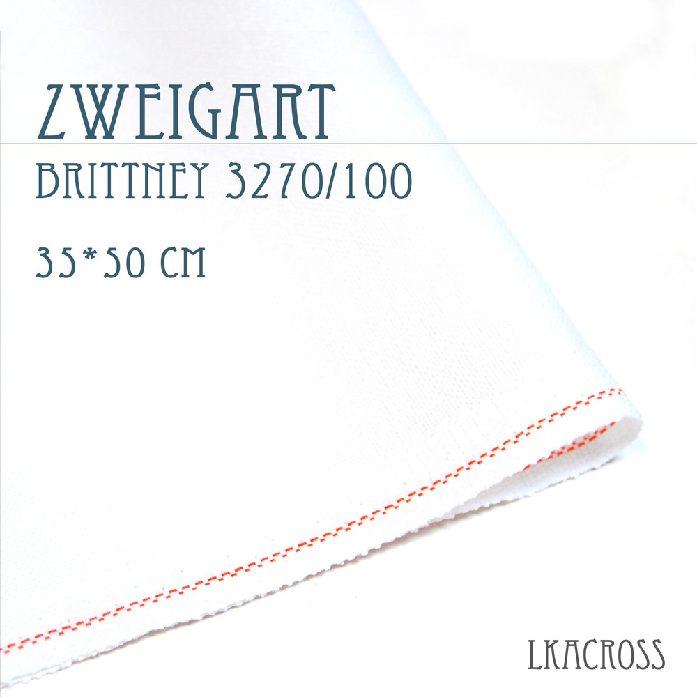 Основа для вышивания равномерного переплетения Zweigart Brittney 3270/100 ct.28 (белый). Lkacross.  #1