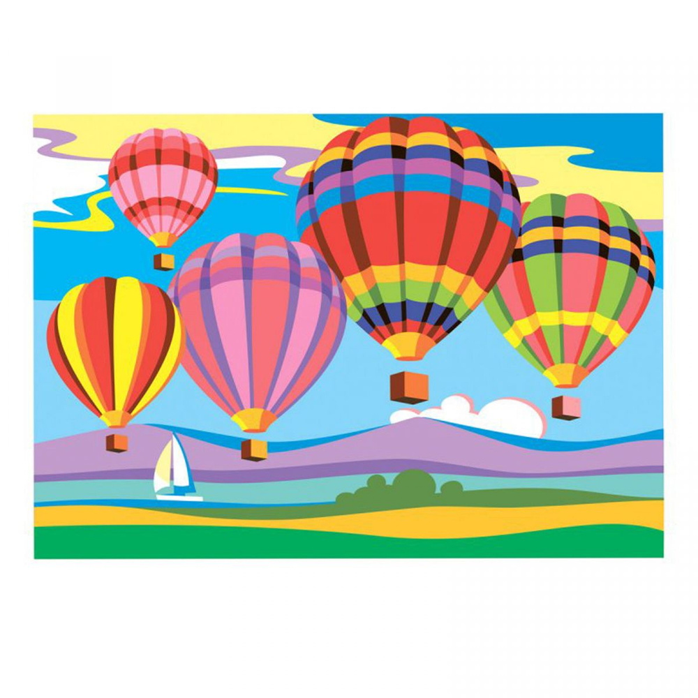 Картина по номерам 20*30 см, картон Воздушные шары Lori Ркн-104  #1