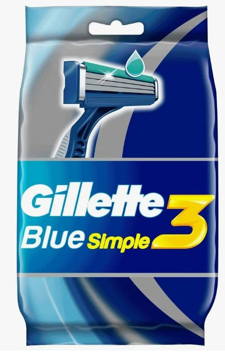 Gillette Бритвенный станок Blue3 Simple, 4 шт #1