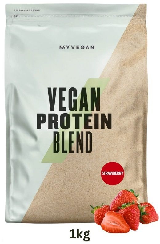 Vegan Protein Blend 1 kg Strawberry MyProtein / Растительный Веганский Протеин 1 кг. Клубника MyProtein #1