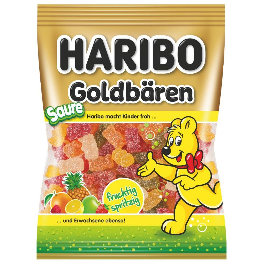 Мармелад жевательный HARIBO Goldbaren sauer Золотые мишки кислые 175 г  #1