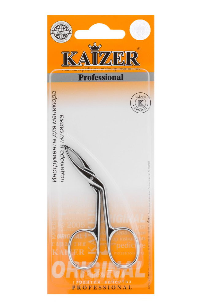 Пинцет-ножницы Kaizer для бровей, сталь #1